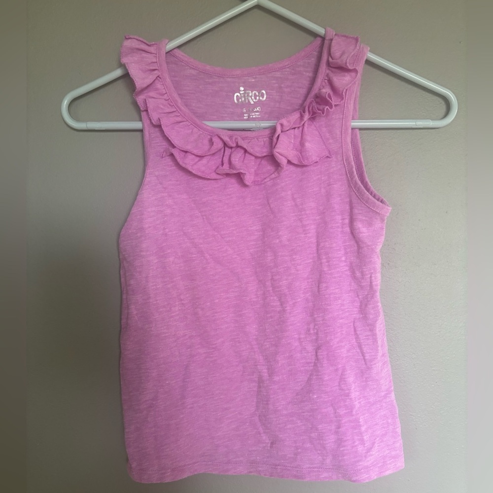 Circo pink Ruffle Tank Top